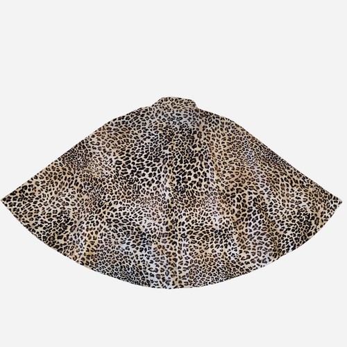 Spiegel Animal Print Silk Cape Poncho Jacket Size 10 Chic Retro Classic - Picture 6 of 7