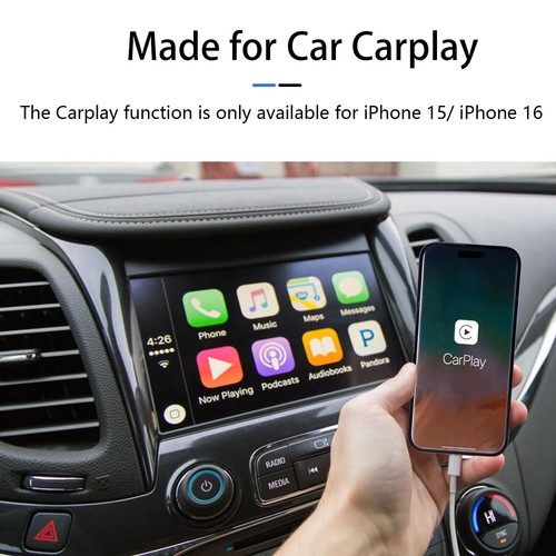 Car Carplay Cable for IOS Phone 16/15,USB A to USB C for Car Charger Cable - Zdjęcie 3 z 8