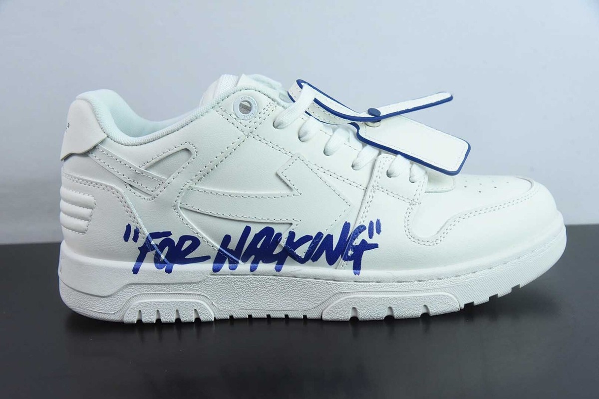 Off Arrow White Out Of office OOO Low Tops For Walking White Blue