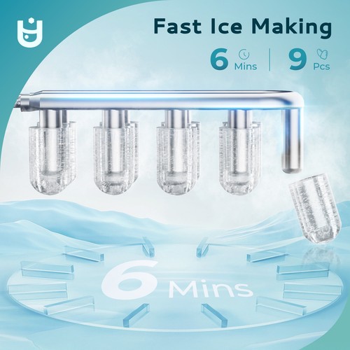Arbeitsplatte Eismaschine 26 Pfund/Tag Tragbar Selbstreinigend, 9 Kugeln Eis in 6 Min 19 - Bild 15 von 40