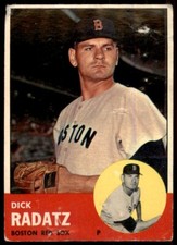 1963 TOPPS DICK RADATZ 363 POOR BASEBALL BOSTON RED SOX