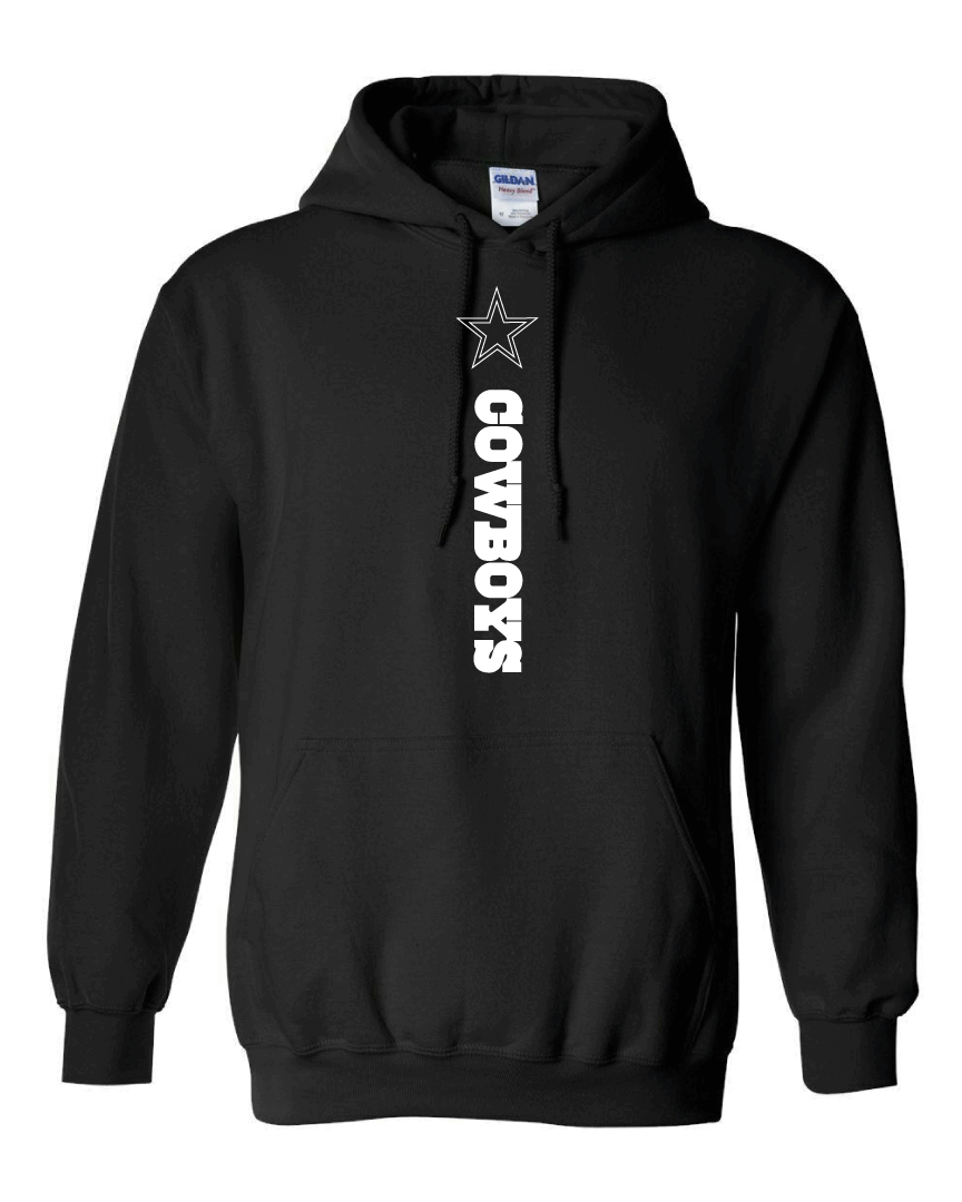Dallas Cowboys Vertical Hoodie Sizes S-5XL Free Shipping