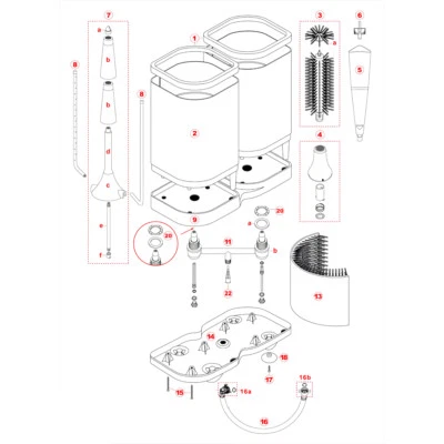 Ersatzteil für Delfin TS 2100 Gläserspülgerät Gläserspüler von Fuchs