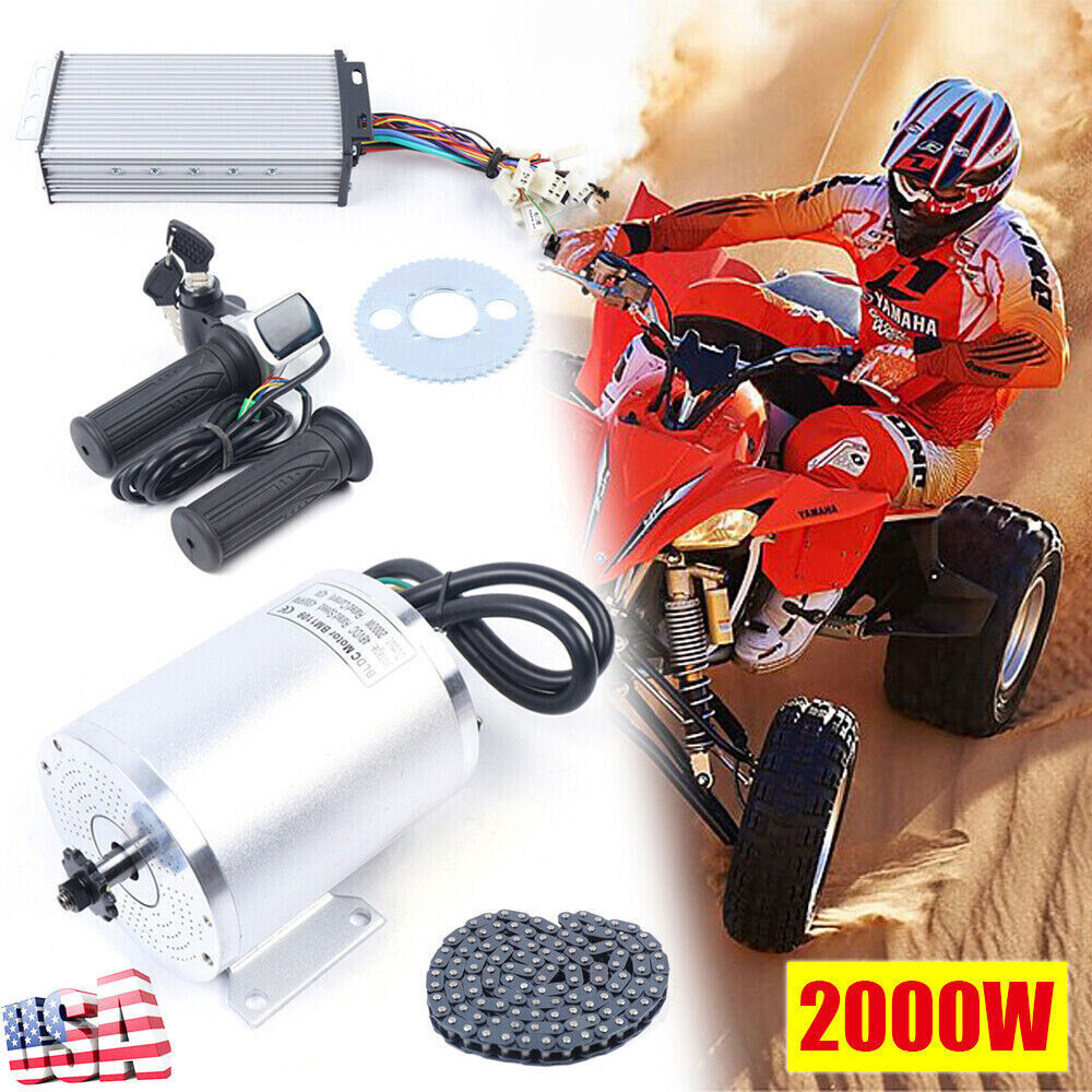 Electric Scooter Motor Kit 48V 2000W Electric Motor W/Foot Stand White 4300r/min