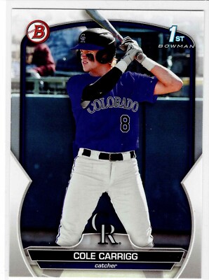 Cole Carrigg Colorado Rockies 2023 Bowman Draft 1st Bowman