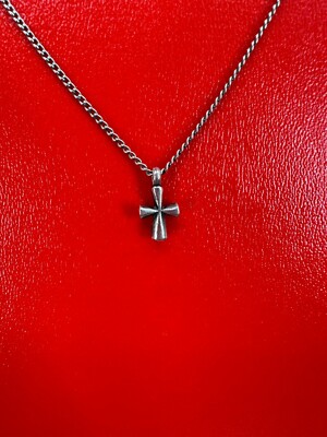 James Avery St Teresa Sterling Silver Cross Necklace 17