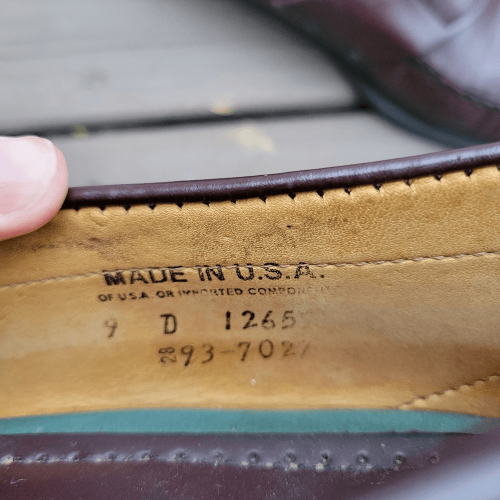 Vintage 90s y2k Brown Leather Moc Toe Moccasin Slip-on  display picture 3