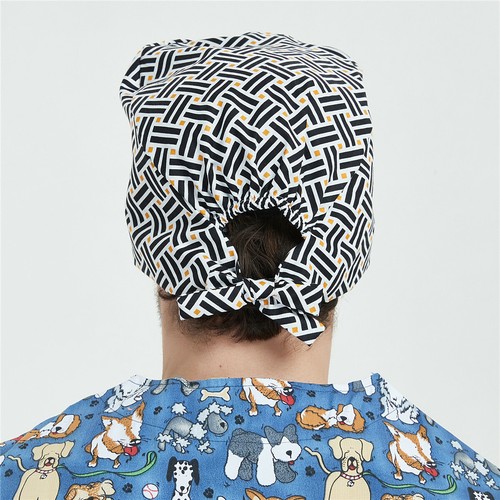 Womens/Mens Florals Printed Cap Scrub Hat/Cap Head Wear Adjustable Accessories - Picture 353 of 660