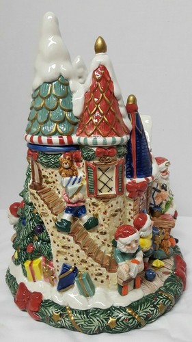 Fitz and Floyd Santa's Magic Workshop Weihnachtsvase #13/309 RAR 1997 mit Box - Bild 7 von 11