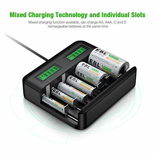 12+2 Bay LCD Rechargeable Battery Charger for AA AAA C D Ni-MH Ni-CD (AC Power) - Picture 5 of 10