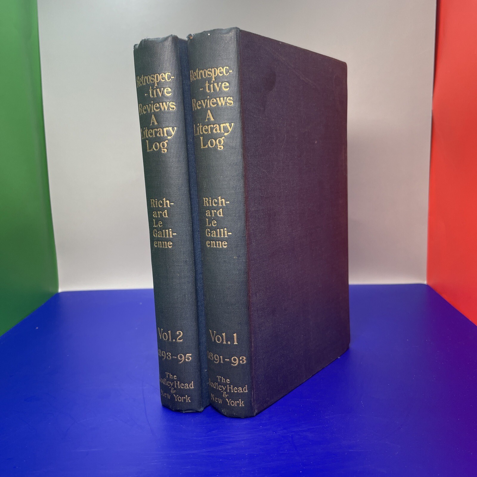 Retrospective Reviews A Literary Log By Gallienne Complete Set 2 1st Ed. B2,4