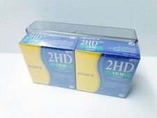 SONY 2HD MFD 3,5" Disketten IBM Formatiert + Diskettenbox verschwei&szlig;t NEU OVP