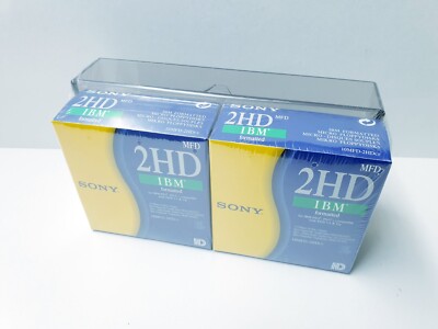 SONY 2HD MFD 3,5'' Disketten IBM Formatiert + Diskettenbox verschweißt NEU OVP