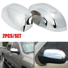 Full Chrome Mirror Cover Cap For Chevrolet Silverado GMC Sierra Yukon 2007-2013