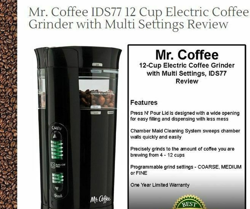 Mr. Coffee (IDS77) REMOVABLE GRINDING 