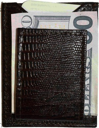 izard skin printed leather money clip credit card/bills holder all bills B New - Picture 5 of 12