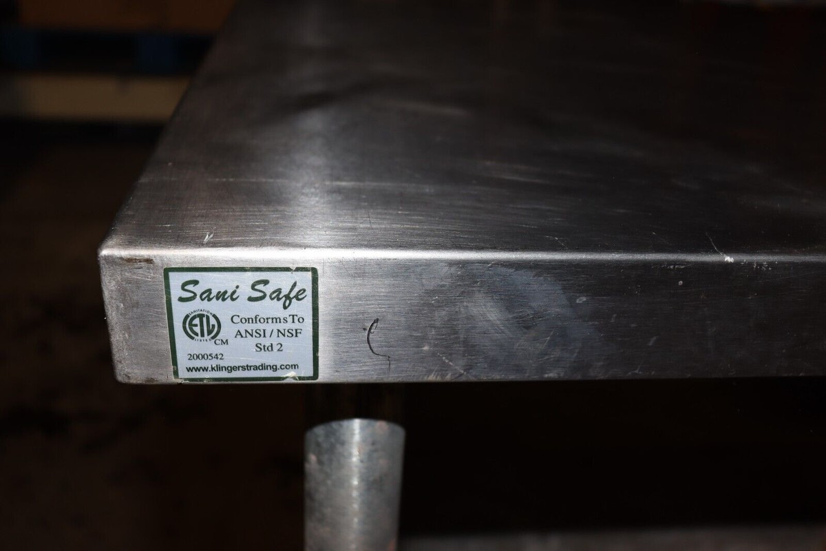 Sani-Safe 48''x 24'' Stainless Steel Table Prep & Work Commercial
