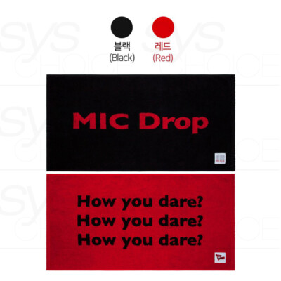 BTS Official Goods MIC Drop Before Dyeing Face Towel 2P SET +