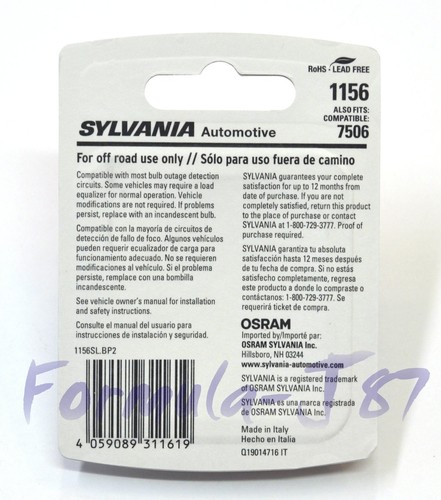 Sylvania LED Light 795X BA15S White 6000K Two Bulbs Replacement Lamp Stock Fit - Picture 3 of 12