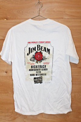 Hanes Beefy Jim Beam Bourbon Country Ro'ck the Rackhouse T-shirt Medium NWOT