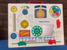 Fisher Price vintage busy box crib toy nursery interactive baby activity center