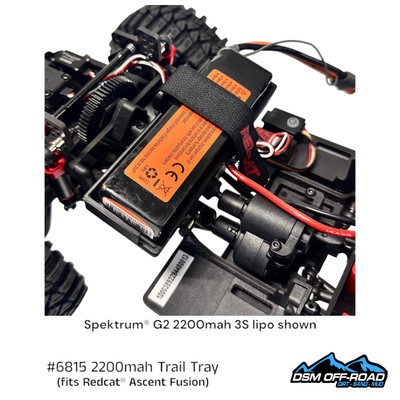 Trail Tray (Fits Redcat  Ascent & Ascent Fusion) Shorty 2200mah battery