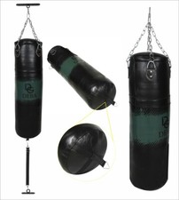 Deba Boxsack Sandsack aus 1,3mm Rindsleder mit Stahlkette und Boxsackhalterung