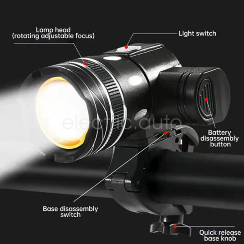 1 Juego de luces LED recargables para bicicleta MTB bicicleta de carreras faros delanteros + luz trasera - Imagen 13 de 19
