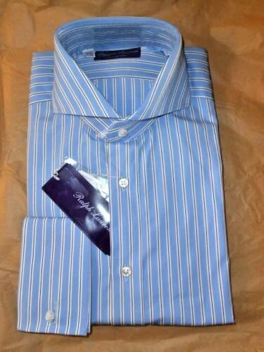 Полосатые мужские рубашки с фиолетовым ярлыком