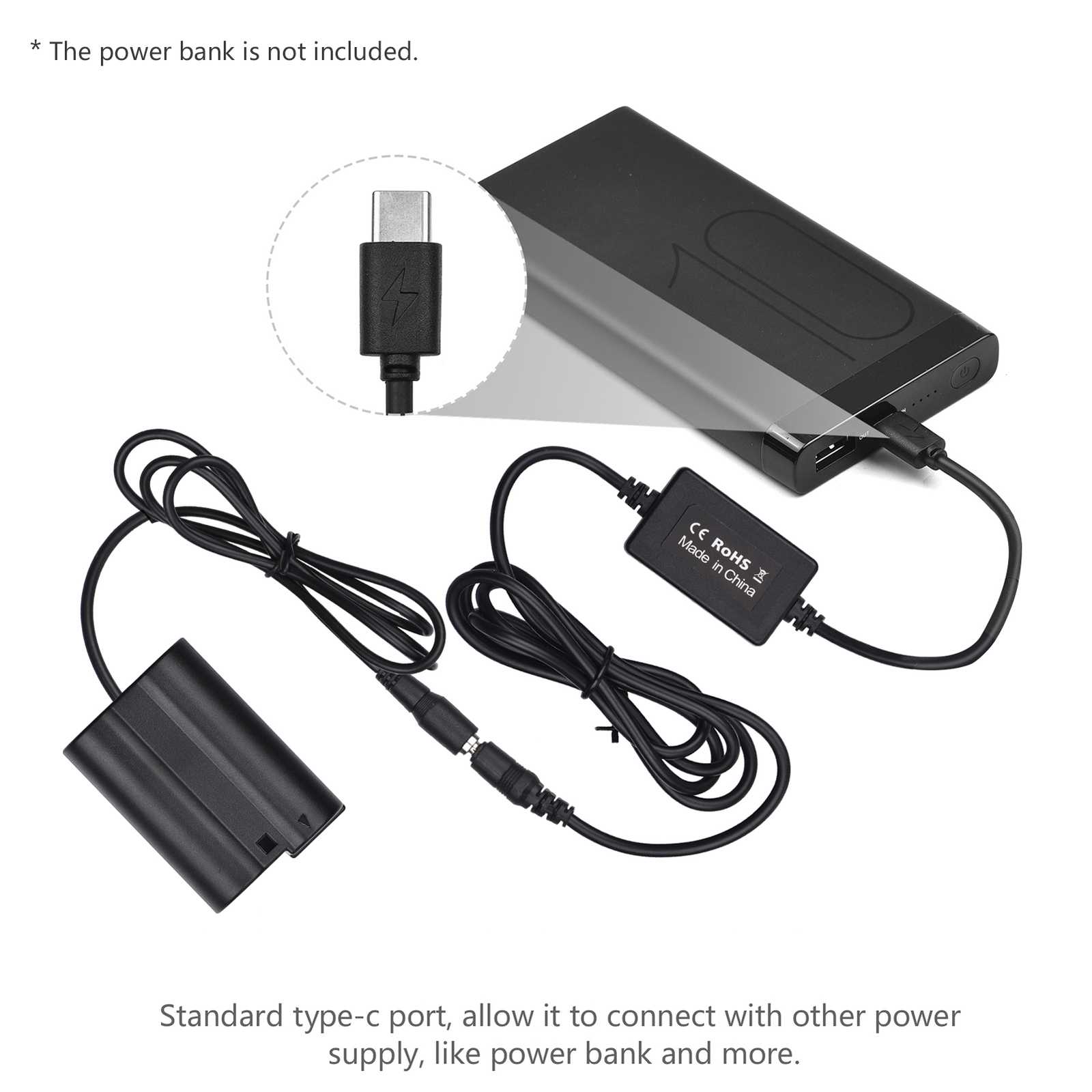 Nikon D500 Power Bank MH-25 USB Cable+Charger+EP-5B EN-EL15a EL15