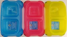 Pet Food Water 2 Section Bowls Cats  Dogs 1 Bowl/Pk SELECT: Color of Bowl