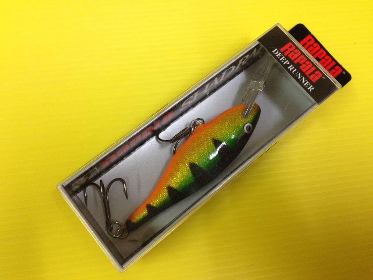 Leurre Rapala Deep Runner Shad Rap SR-8 FT - Fire Tiger - Crankbait Plongeant 8cm (11g)