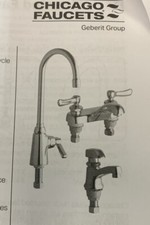 Chicago Faucets 1100G2E35317AB 2 Handle Widespread Faucet in Polished Chrome