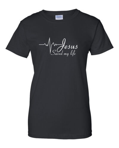Jesus Saved My Life Shirt Women Christian Catholic Faith Tee God Is Good Gift - 第 3/8 張圖片