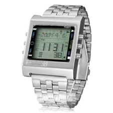 TV/DVD Remote Control Watch Stainless Steel Multifunction Digital