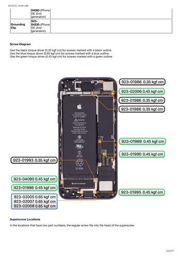 Apple iPhone SE (2e et 3e générations) guide technique manuel d'entretien - Photo 5 sur 24