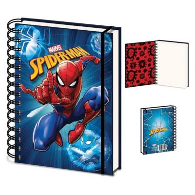 Set Cancelleria Spiderman Marvel - Diario A5 3D + Penna Per Scuola E Regali