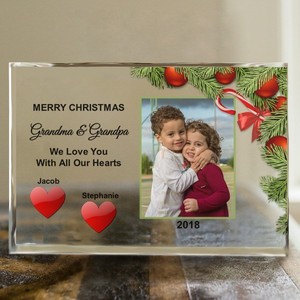 personalized christmas photo keepsake all our hearts grandparents