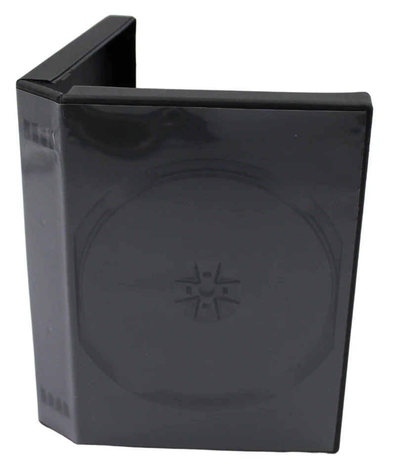 Standard Black DVD 10 Disc 33mm New Replacement Premium Movie Storage Shell Case - Image 2 of 4