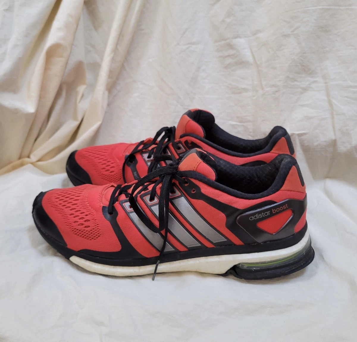 Adidas Adistar Boost Red Black Running Walking Shoes B26735 Mens Size 9 | eBay