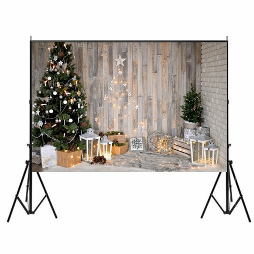 3x5/5x7ft Xmas Cloth Backgrounds Christmas Tree Bell Gifts Photography Backdrops - Picture 69 of 86