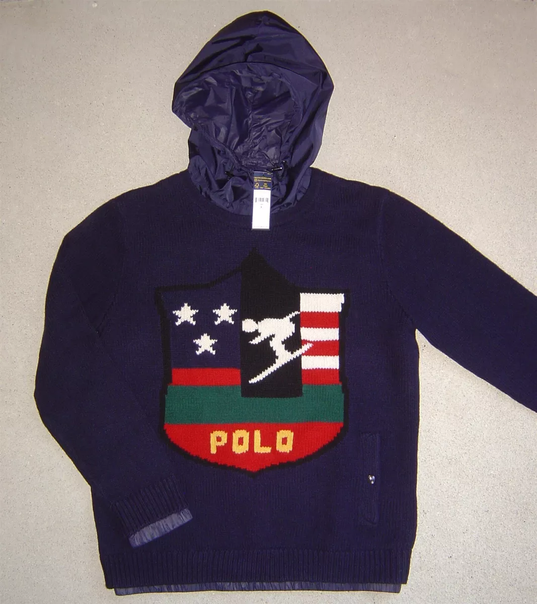 【S】POLO SUICIDE SKI HOODED WOOL SWEATER
