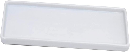 Ceramic Vanity Tray Small Rectangle, Bathroom Candle White Tray, Organizer... - Picture 9 of 11