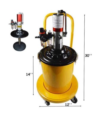 TECHTONGDA 5gal/20L Pneumatic Compressed Air Grease Injector with Filtration
