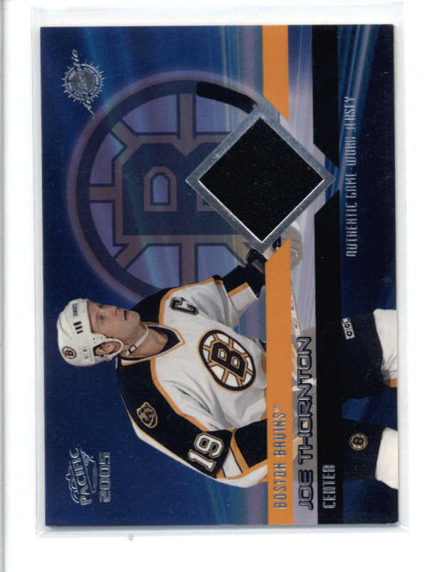 JOE THORNTON 2004/05 04/05 PACIFIC GAME USED WORN JERSEY #/850 AH2433