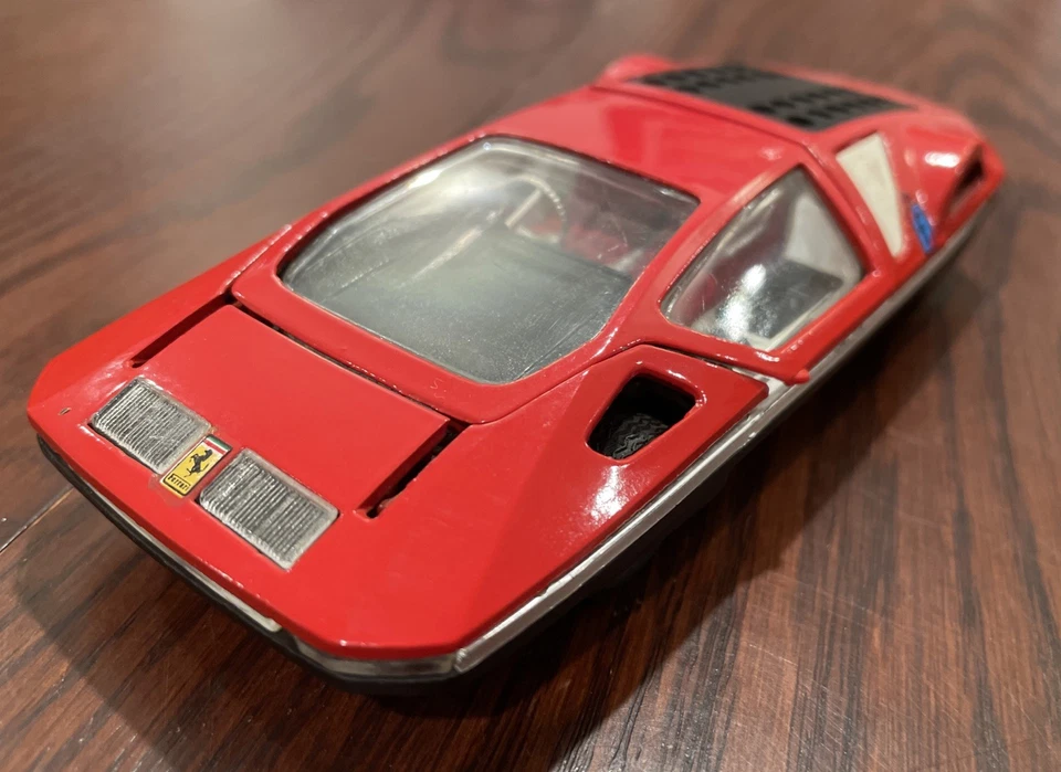 RARO~ Ferrari 512 S Pininfarina Modulo~Por Mercury-1:32 Hecho en Italia~Rojo/Negro Foto 2 de 4