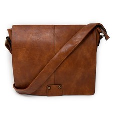 Borsa uomo tracolla color cuoio postino Messenger da lavoro per ufficio vintage