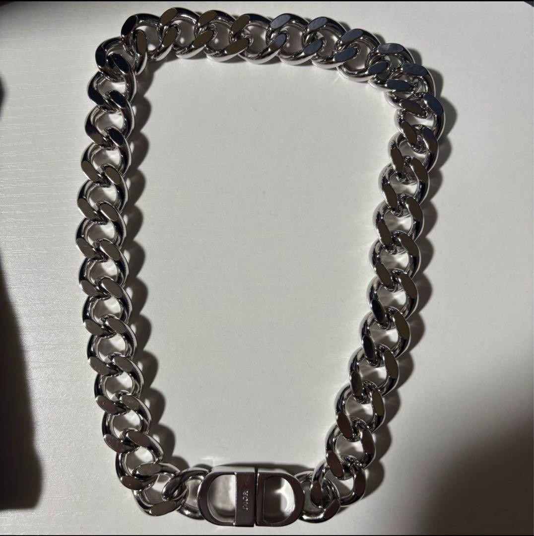 Dior Chain Link Necklace in Gold Tone with Elegant Design