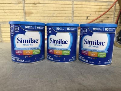 NEW Similac Advance OptiGRO Infant Formula 12.4 Oz Cans 3 Pack USE BY OCT 1 2026