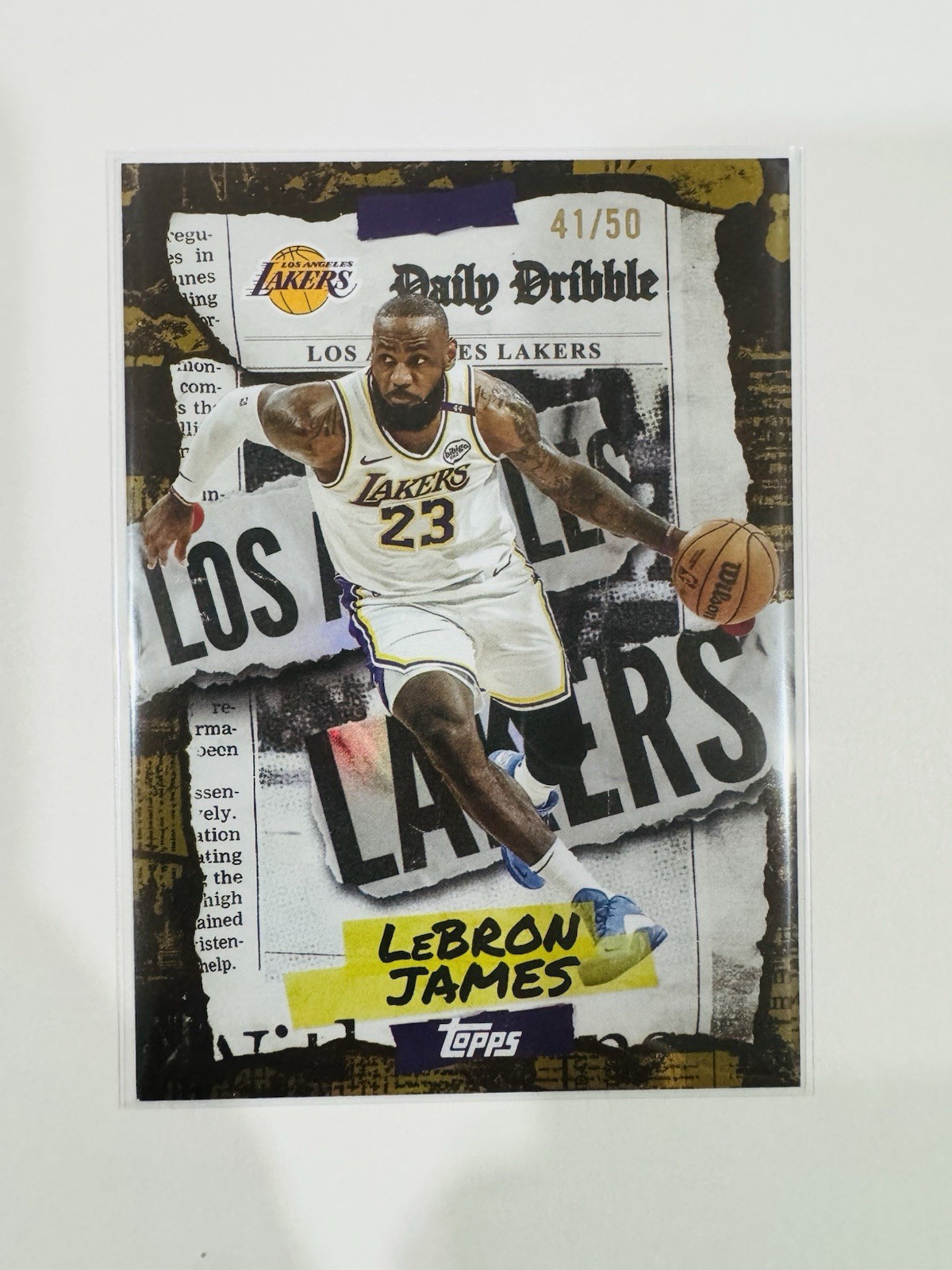 2025-26 Topps - The Daily Dribble LeBron James #DD-1 /50 Gold Lakers